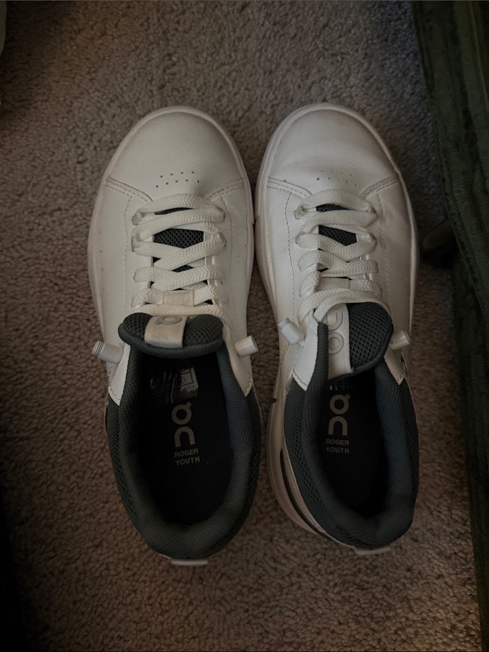 On Running kids White and green the Roger Sneakers Y3.5